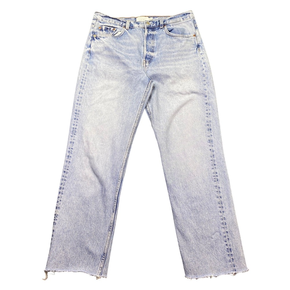 & Other Stories Stockholm Atelier Light Wash Straight Leg Jeans Size 31 Btn Fly